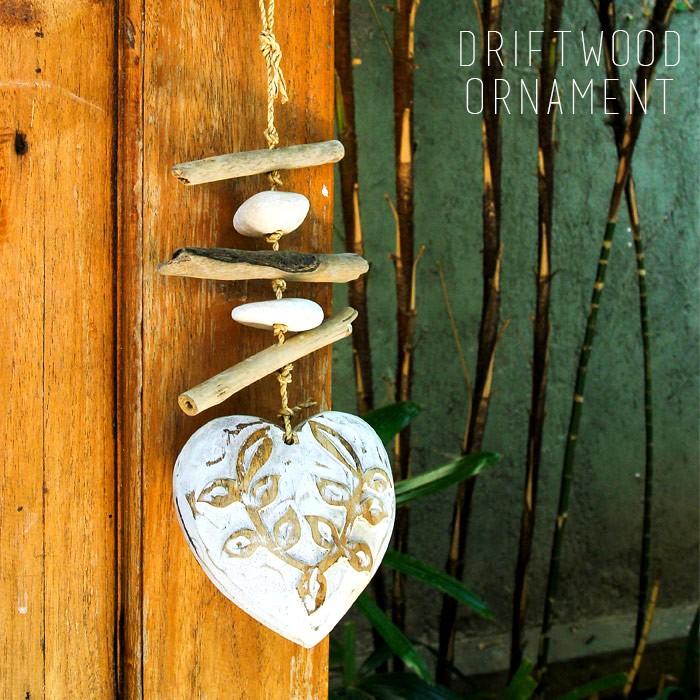 オーナメント 壁飾り 流木 ハート ショート ビーチ 西海岸 男前 アジア工房 12260 | ブランド登録なし