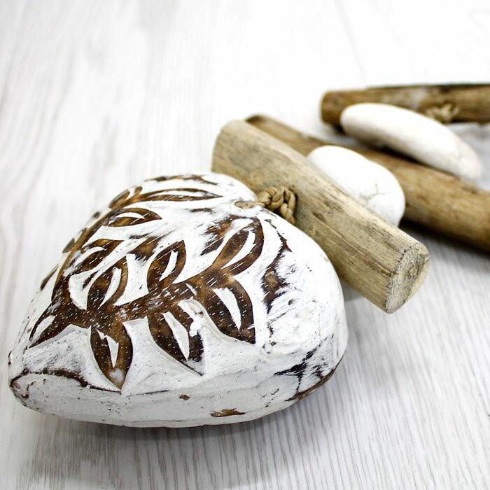 オーナメント 壁飾り 流木 ハート ショート ビーチ 西海岸 男前 アジア工房 12260 | ブランド登録なし | 02