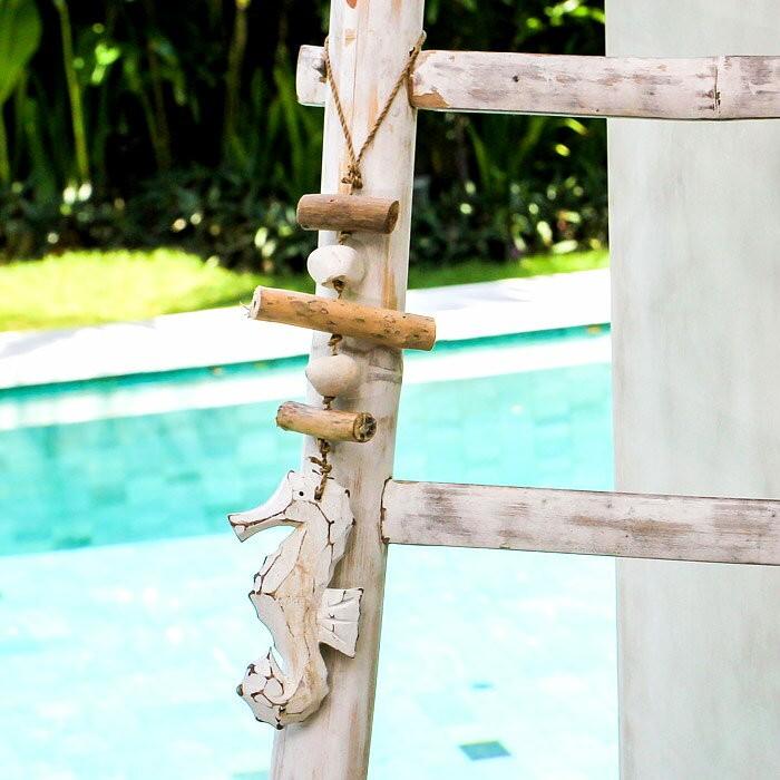 オーナメント 壁飾り 流木 タツノオトシゴ ショート ビーチ 西海岸 男前 アジア工房 12270 | ブランド登録なし | 03