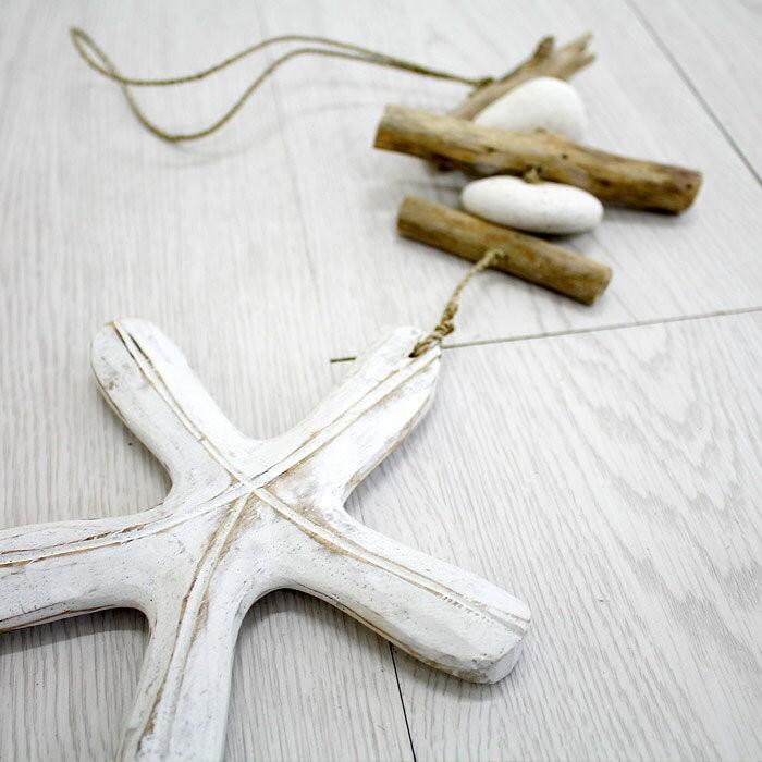 オーナメント 壁飾り 流木 ヒトデ ショート ビーチ 西海岸 男前 アジア工房 12271 | ブランド登録なし | 02