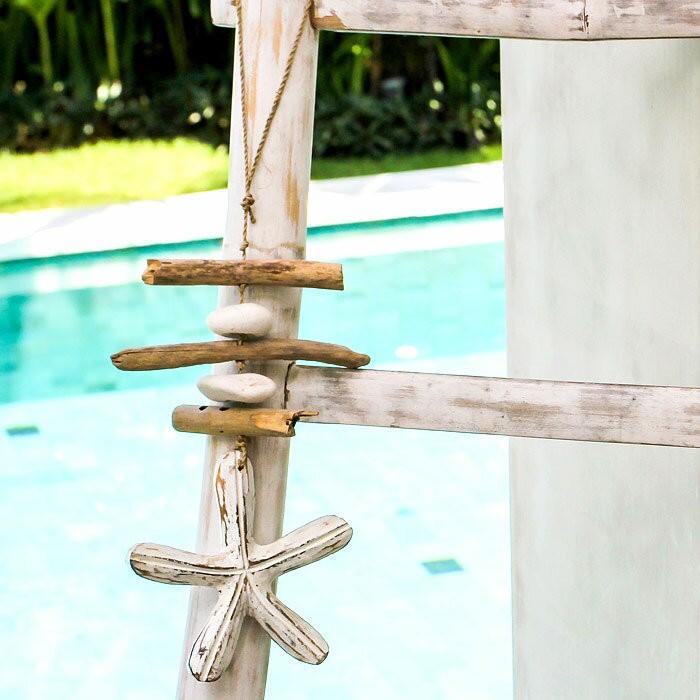 オーナメント 壁飾り 流木 ヒトデ ショート ビーチ 西海岸 男前 アジア工房 12271 | ブランド登録なし | 03