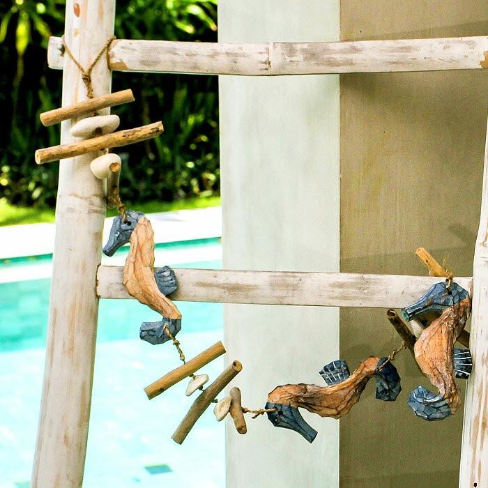 オーナメント 壁飾り 流木 タツノオトシゴ ロング ビーチ 西海岸 男前 アジア工房 12292 | ブランド登録なし | 01