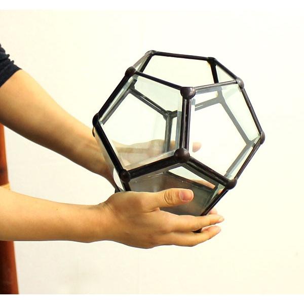 多面体ガラスのキャンドルランタン キャンドルホルダー ろうそく立て 停電時 ガラスケース ディスプレイ テラリウム アジア工房 12300 | ブランド登録なし | 04