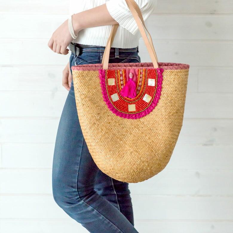 かごバッグ バック カゴバッグ レディース バスケットバッグ BAG 人気 ハンドメイド ショルダー バスケット 巾着 天然素材 ナチュラル浴衣 夏 アジア工房 1246 | ブランド登録なし | 01