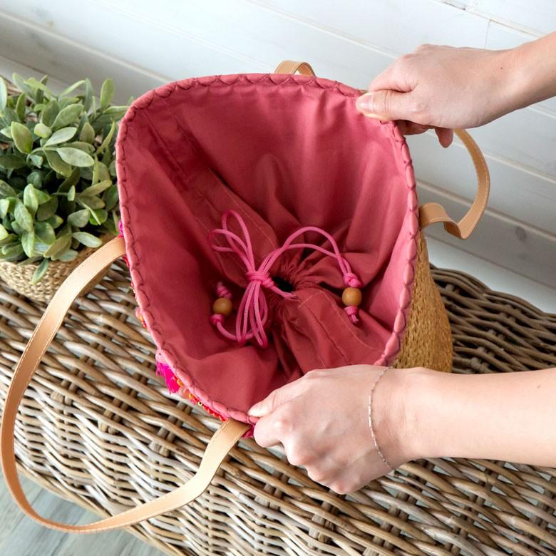 かごバッグ バック カゴバッグ レディース バスケットバッグ BAG 人気 ハンドメイド ショルダー バスケット 巾着 天然素材 ナチュラル浴衣 夏 アジア工房 1246 | ブランド登録なし | 03