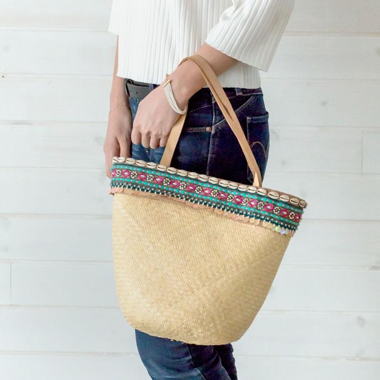 ラタンで編まれたかごバッグ 2色展開 アジア工房 1247 | ブランド登録なし | 01