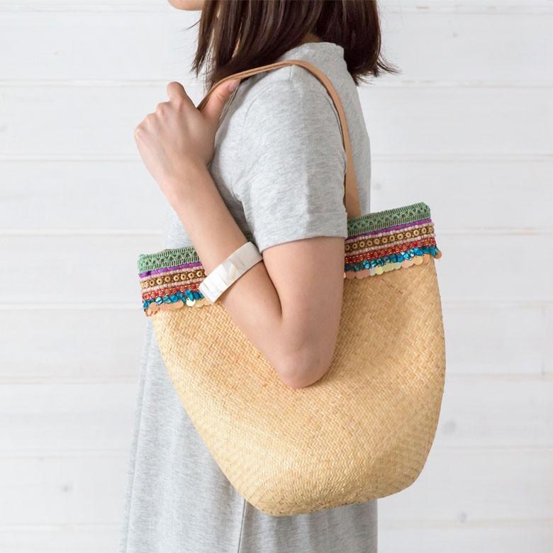 ラタンで編まれたかごバッグ 2色展開 アジア工房 1247 | ブランド登録なし | 06