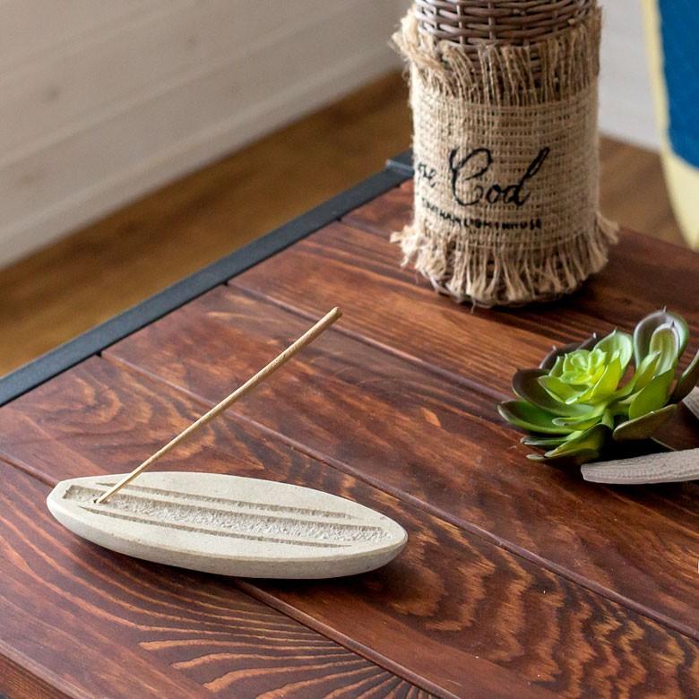 お香立て ストーン製 サーフボード型 西海岸 スティック ナチュラル インテリア 男前 アロマ ビーチハウス アジア工房 12480 | ブランド登録なし | 06