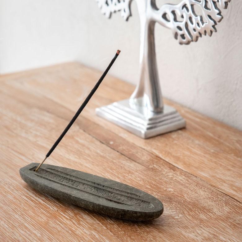 お香立て ストーン製 サーフボード型 西海岸 スティック ナチュラル インテリア 男前 アロマ ビーチハウス アジア工房 12481 | ブランド登録なし | 05