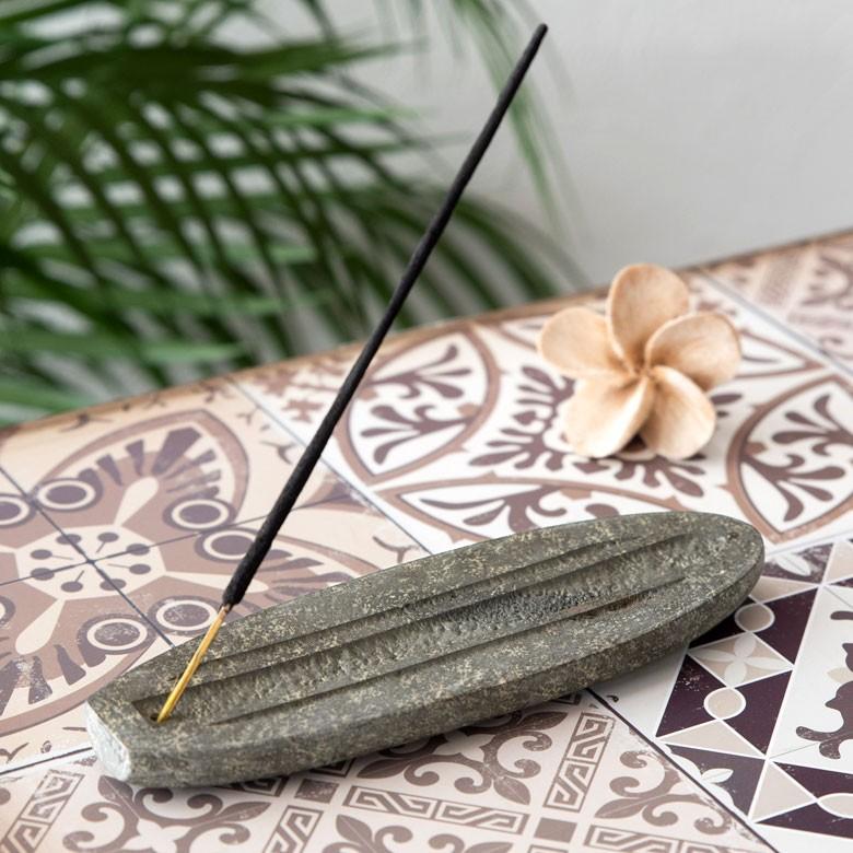 お香立て ストーン製 サーフボード型 西海岸 スティック ナチュラル インテリア 男前 アロマ ビーチハウス アジア工房 12481 | ブランド登録なし | 07