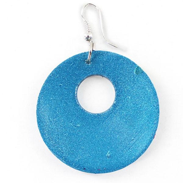 カラフルなマーブル模様のラウンドピアス 2色展開 アジア工房 1255 | ブランド登録なし | 03