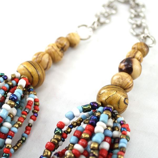 カラフルビーズのボリュームネックレス アジア工房 12570 | ブランド登録なし | 04