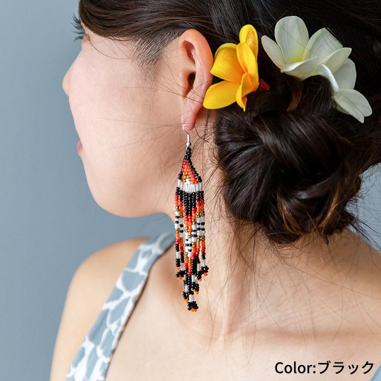 ピアス ビーズ フリンジ 揺れる アジアン エスニック カラフル おしゃれ バリ雑貨 フックピアス レディース 夏 1263 | ブランド登録なし | 20