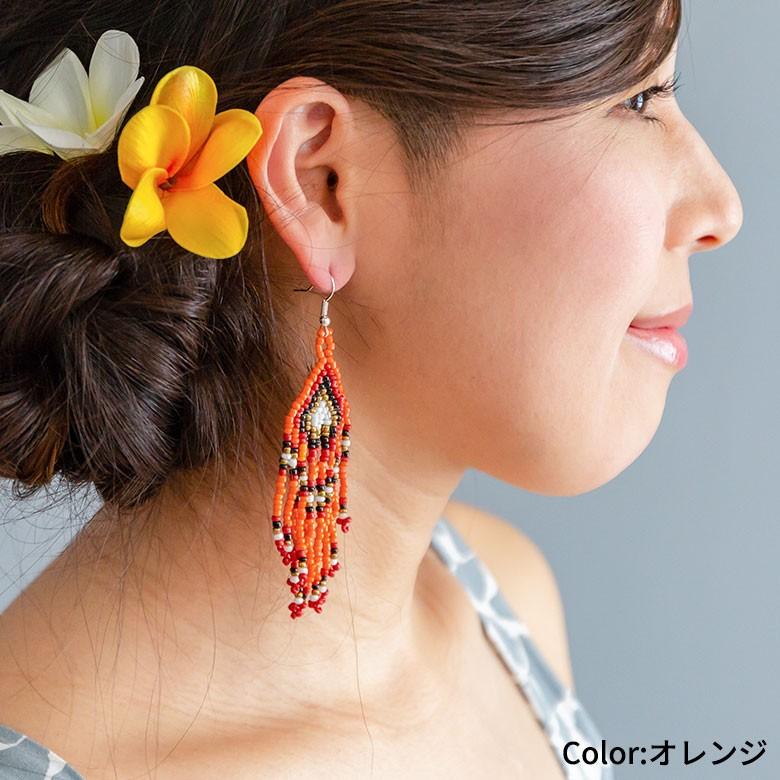 ピアス ビーズ フリンジ 揺れる アジアン エスニック カラフル おしゃれ バリ雑貨 フックピアス レディース 夏 1263 | ブランド登録なし | 21