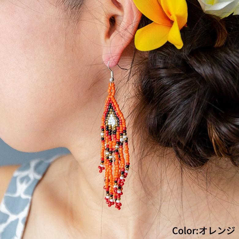 ピアス ビーズ フリンジ 揺れる アジアン エスニック カラフル おしゃれ バリ雑貨 フックピアス レディース 夏 1263 | ブランド登録なし | 22