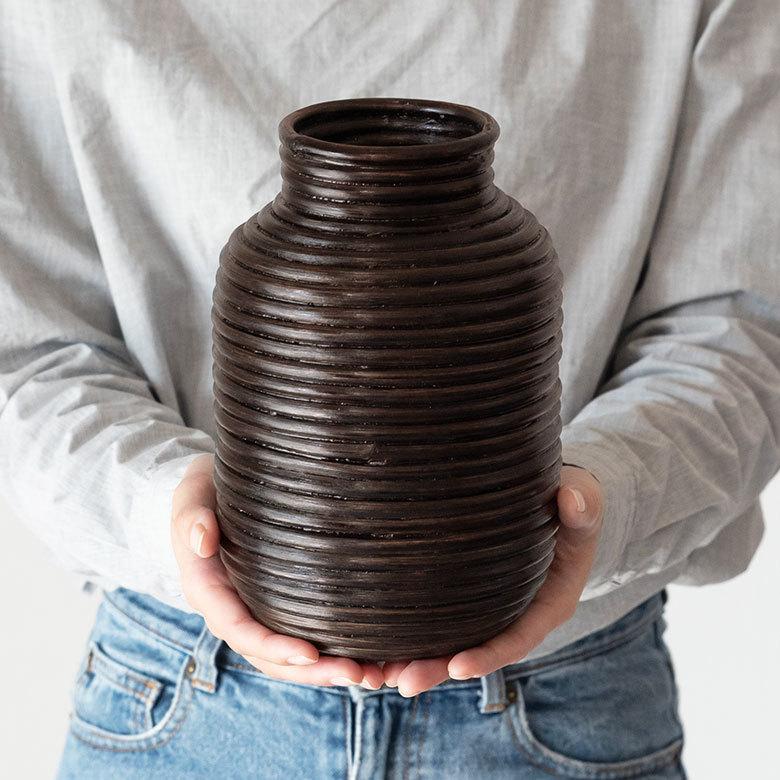 花器 フラワーベース バスケット インテリア モダン バリ雑貨