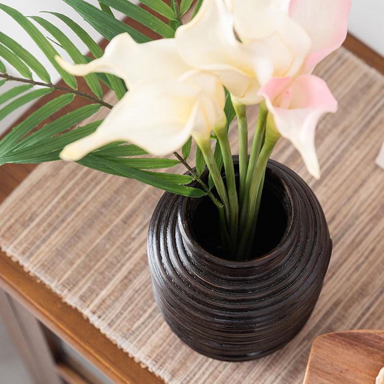 花器 フラワーベース バスケット インテリア モダン バリ雑貨 アジアン