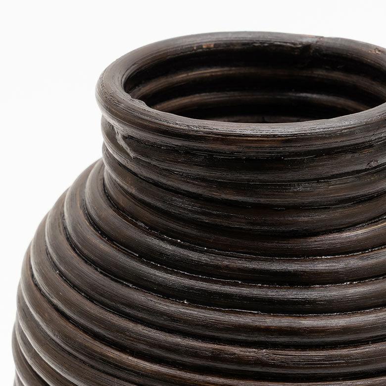 花器 フラワーベース バスケット インテリア モダン バリ雑貨 アジアン雑貨 花瓶 おしゃれ 割れない 玄関 飾り オブジェ ラタン エスニック 壷 アジア工房 12660 | ブランド登録なし | 09