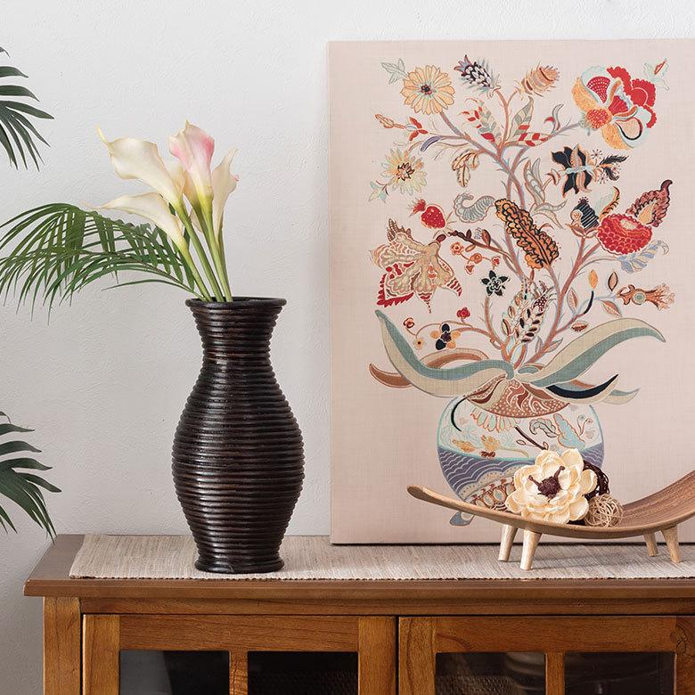 花器 壺 フラワーベース バスケット ラタン アジアン雑貨 おしゃれ リゾート 玄関 和風 リビング インテリア アジア工房 12670 | ブランド登録なし | 06