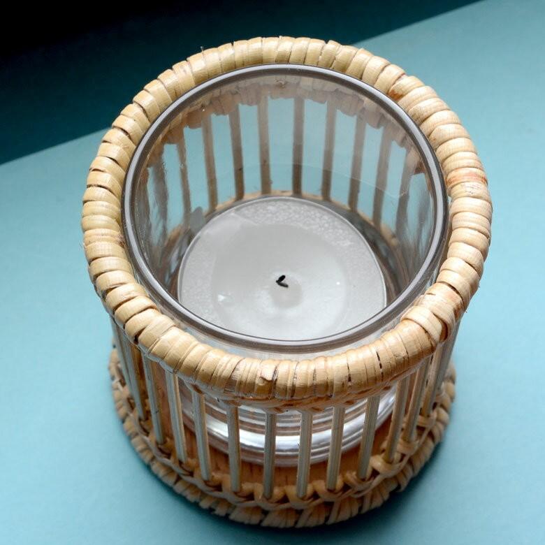 ラタンで編まれたナチュラルキャンドルホルダー アジア工房 12700 | ELEMENTS（インテリア） | 03