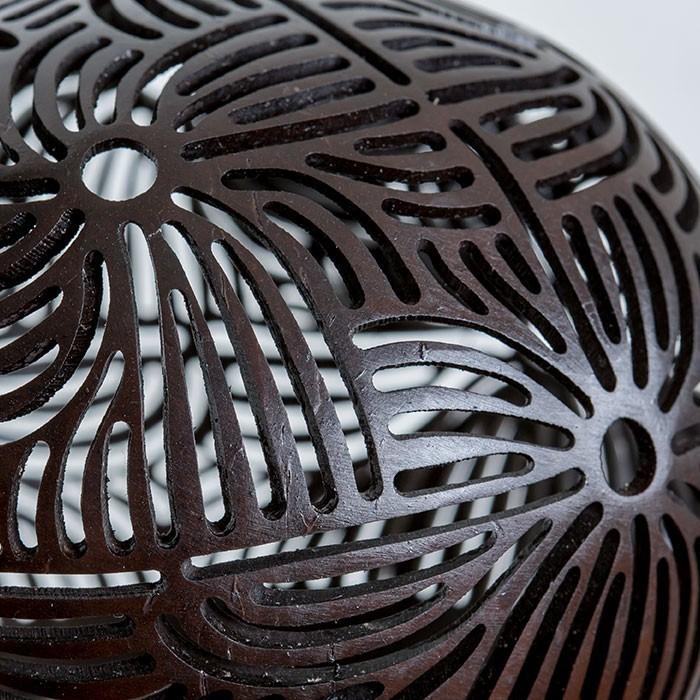 ココナッツボールランプ フラワーモチーフ アジア工房 12730 | ブランド登録なし | 04