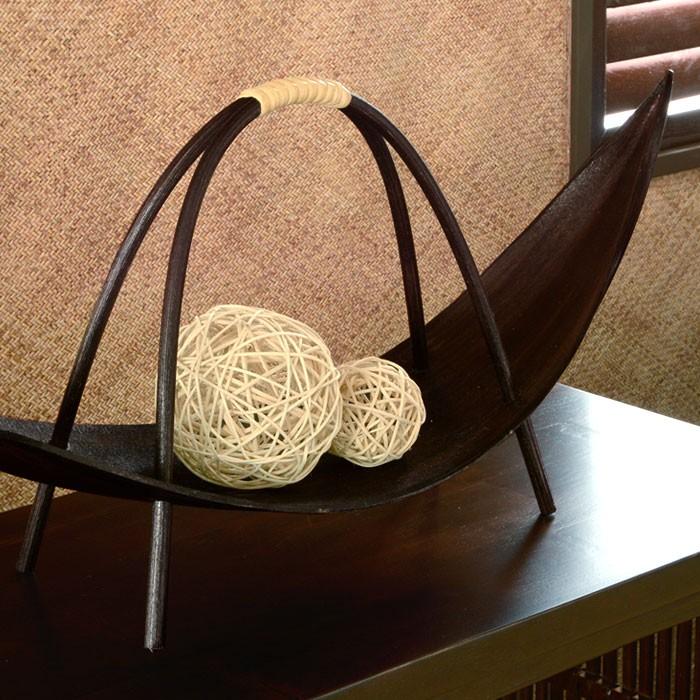 パームリーフトレイ 持ち手付き アジア工房 12810 | ブランド登録なし | 01