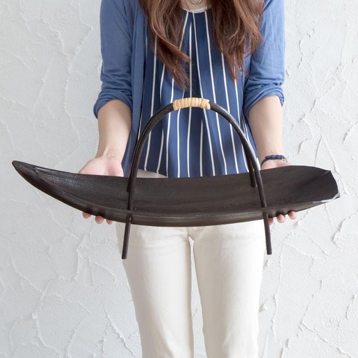 パームリーフトレイ 持ち手付き アジア工房 12810 | ブランド登録なし | 02