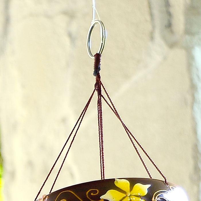 ウッドとアルミで出来た民族模様の優しい音色の風鈴 アジア工房 12830 | ブランド登録なし | 06