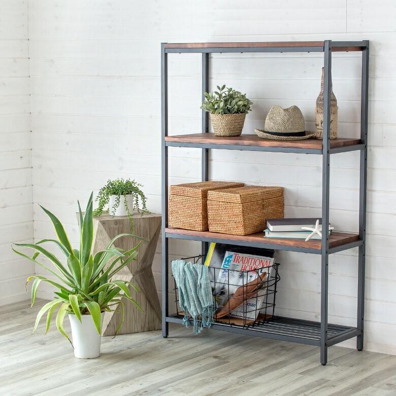 ELEMENTS 収納ケース フタ付き ラタン 藤 CDケース 小物入れ おしゃれ