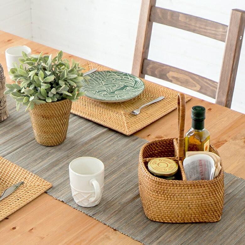 カトラリースタンド おしゃれ カトラリーケース 箸立て キッチン収納 ペン立て ペンスタンド ラタン 藤 ナチュラル 食器 ナイフ フォーク 箸 アジア工房 12842 | ELEMENTS（インテリア） | 06