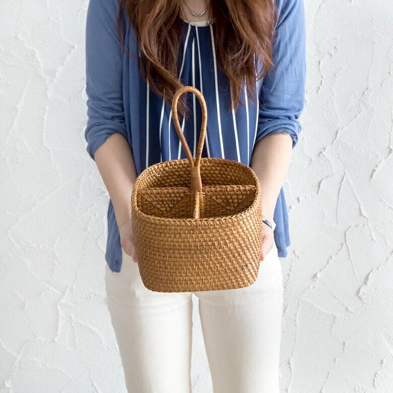 カトラリースタンド カトラリーケース キッチン収納 4分割 ラタン 籐 ナチュラル アジア工房 キッチン用品 12846 | ELEMENTS（インテリア） | 05