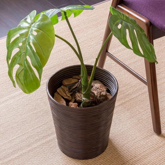 バスケット ゴミ箱 ごみ箱 ダストボックス ラタン 丸型 Mサイズ プランター カバー 収納 鉢カバー かご ランドリー ナチュラル アジア工房 13050 | ブランド登録なし | 01