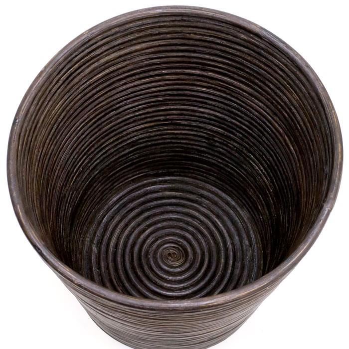 バスケット ゴミ箱 ごみ箱 ダストボックス ラタン 丸型 Mサイズ プランター カバー 収納 鉢カバー かご ランドリー ナチュラル アジア工房 13050 | ブランド登録なし | 04