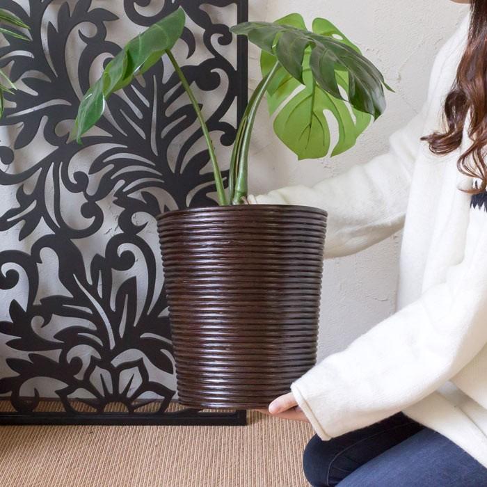 バスケット ゴミ箱 ごみ箱 ダストボックス ラタン 丸型 Mサイズ プランター カバー 収納 鉢カバー かご ランドリー ナチュラル アジア工房 13050 | ブランド登録なし | 07