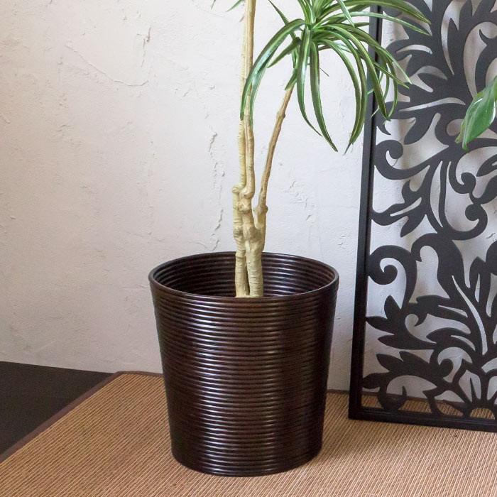 バスケット ゴミ箱 ごみ箱 ダストボックス ラタン 丸型 Lサイズ プランター カバー 収納 鉢カバー かご ランドリー ナチュラル アジア工房 13060 | ブランド登録なし | 01