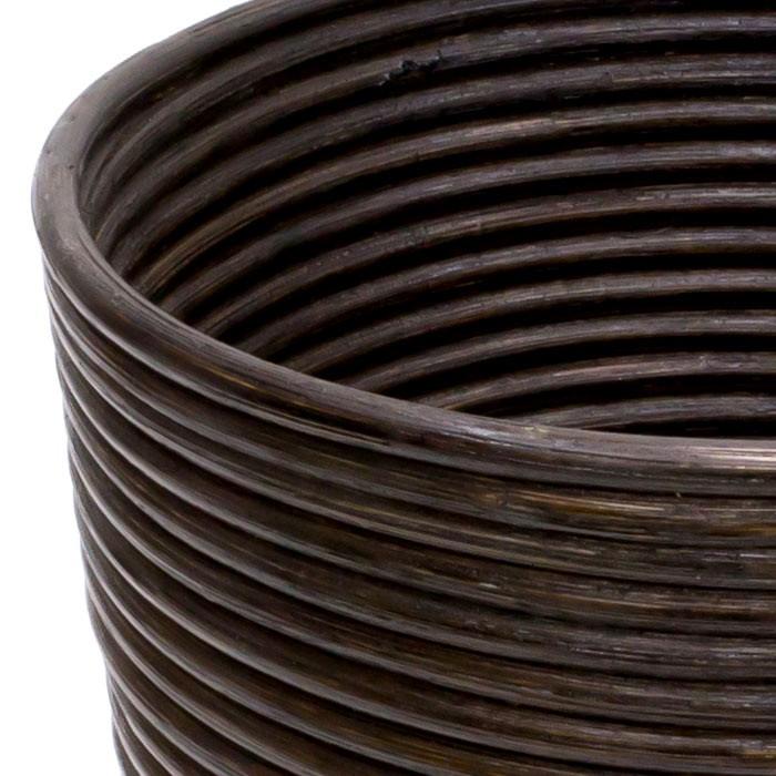 バスケット ゴミ箱 ごみ箱 ダストボックス ラタン 丸型 Lサイズ プランター カバー 収納 鉢カバー かご ランドリー ナチュラル アジア工房 13060 | ブランド登録なし | 03