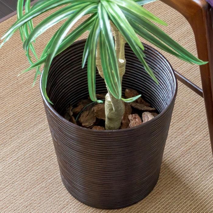 バスケット ゴミ箱 ごみ箱 ダストボックス ラタン 丸型 Lサイズ プランター カバー 収納 鉢カバー かご ランドリー ナチュラル アジア工房 13060 | ブランド登録なし | 08