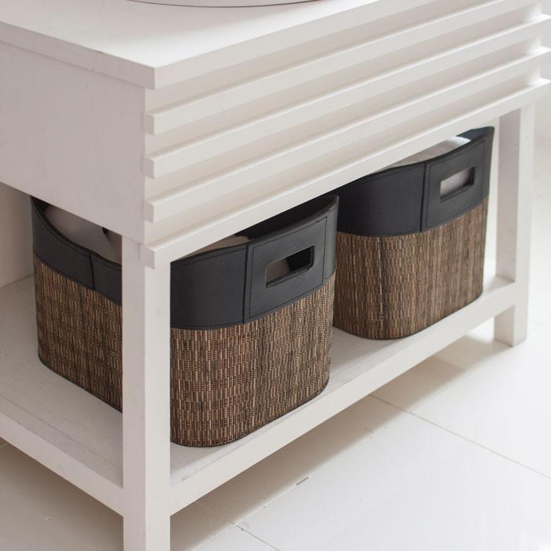 バスケット かご 深型 持ち手付き パームリディ ランドリーバスケット ハンドル付き 収納ボックス 脱衣かご ストッカー エスニック リゾート 13495 | ELEMENTS（インテリア） | 04