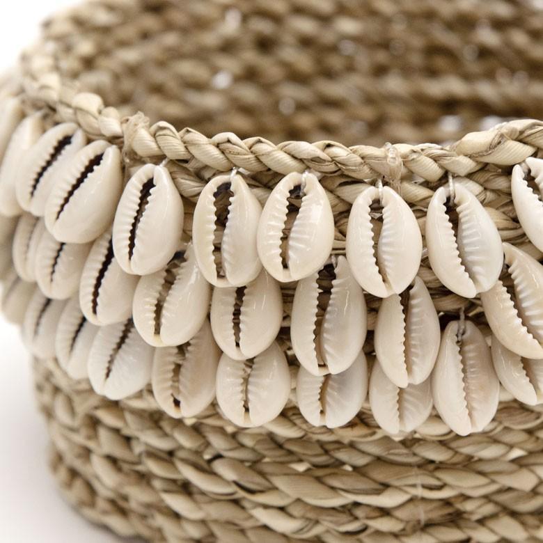 小物入れ 収納バスケット カゴ かごバスケット おしゃれ シェル付き バリ アジアン 収納ケース インテリア ナチュラル リゾート 1351 | ブランド登録なし | 03