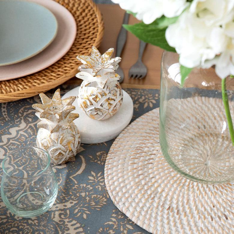 オブジェ ウッド 木製 天然木 パイナップル フルーツ ゴールド シルバー ハロウィン クリスマス オーナメント リゾート インテリア 北欧 南国 西海岸 1353 | ELEMENTS（インテリア） | 12