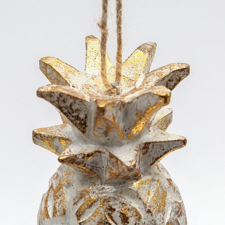 オブジェ ウッド 木製 天然木 パイナップル フルーツ ゴールド シルバー ハロウィン クリスマス オーナメント リゾート インテリア 北欧 南国 西海岸 1353 | ELEMENTS（インテリア） | 09