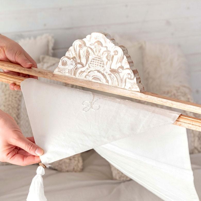 イカットハンガー アンティーク風 木彫り 彫刻 レリーフ タペストリー