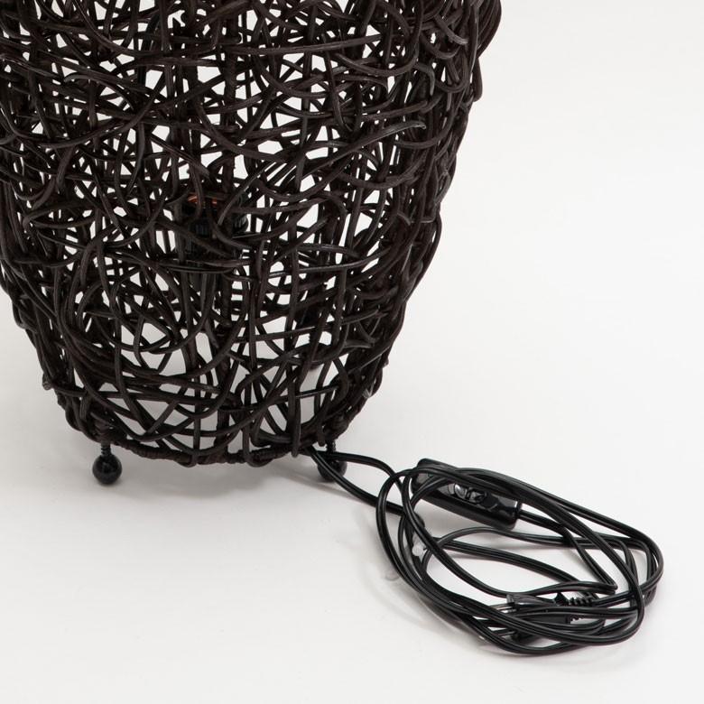 フロアライト 照明 スタンド ラタン製 籐 高さ約60cm アジアン バリ雑貨 間接照明 おしゃれ ランプ コクーンタイプ 13575 | ブランド登録なし | 11