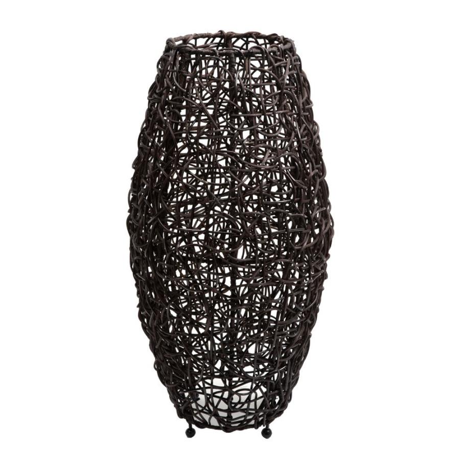 フロアライト 照明 スタンド ラタン製 籐 高さ約60cm アジアン バリ雑貨 間接照明 おしゃれ ランプ コクーンタイプ 13575 | ブランド登録なし | 17