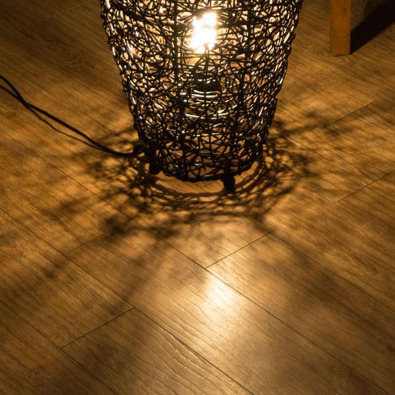 フロアライト 照明 スタンド ラタン製 籐 高さ約60cm アジアン バリ雑貨 間接照明 おしゃれ ランプ コクーンタイプ 13575 | ブランド登録なし | 04