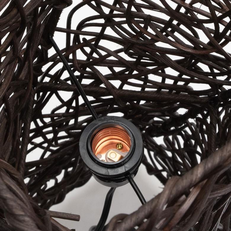 フロアライト 照明 スタンド ラタン製 籐 高さ約60cm アジアン バリ雑貨 間接照明 おしゃれ ランプ コクーンタイプ 13575 | ブランド登録なし | 07