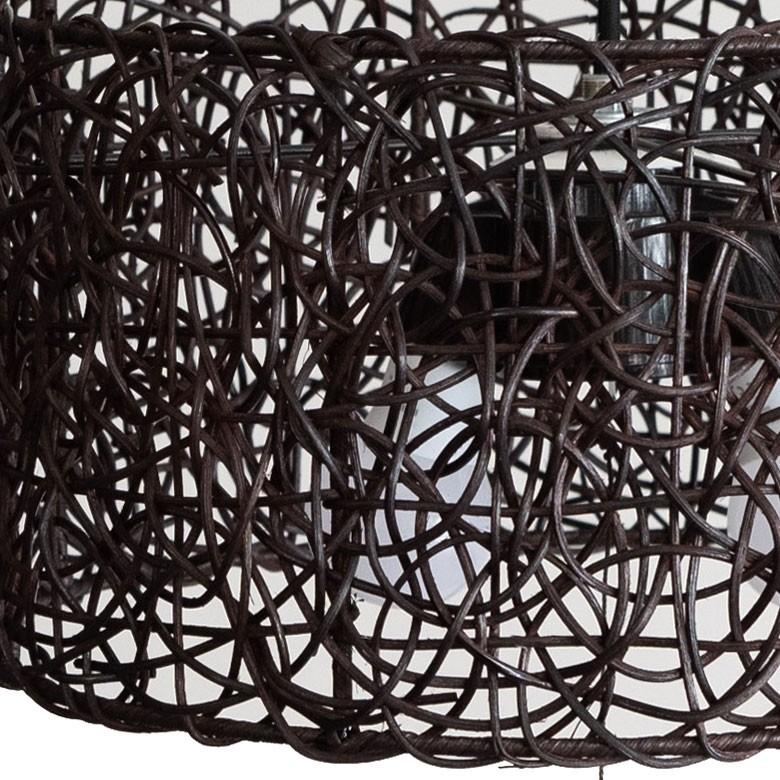 ペンダントライト 照明 吊り下げ ラタン製 籐 直径約40cm アジアン バリ雑貨 天井照明 おしゃれ ランプ ラウンドタイプ 13579 | ブランド登録なし | 01