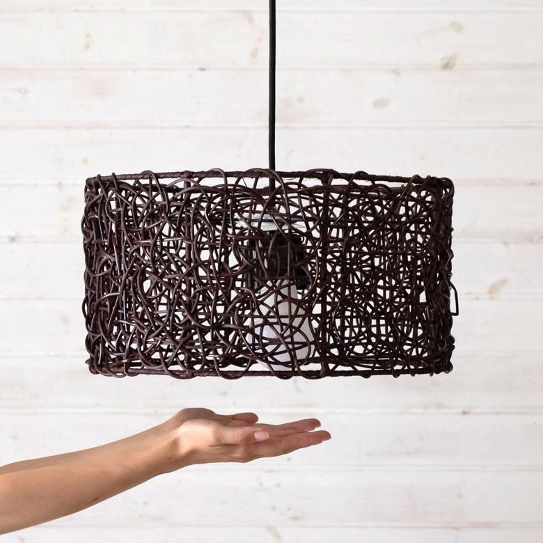 ペンダントライト 照明 吊り下げ ラタン製 籐 直径約40cm アジアン バリ雑貨 天井照明 おしゃれ ランプ ラウンドタイプ 13579 | ブランド登録なし | 08