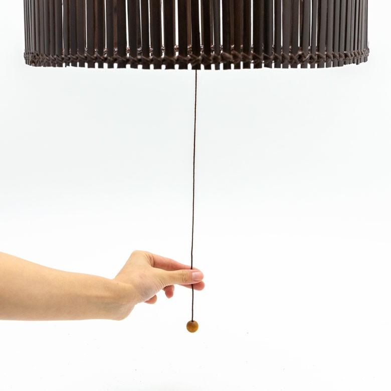 ペンダントライト 照明 吊り下げ バンブー製 竹 直径約40cm アジアン バリ雑貨 天井照明 おしゃれ ランプ ラウンドタイプ 13583 | ブランド登録なし | 12