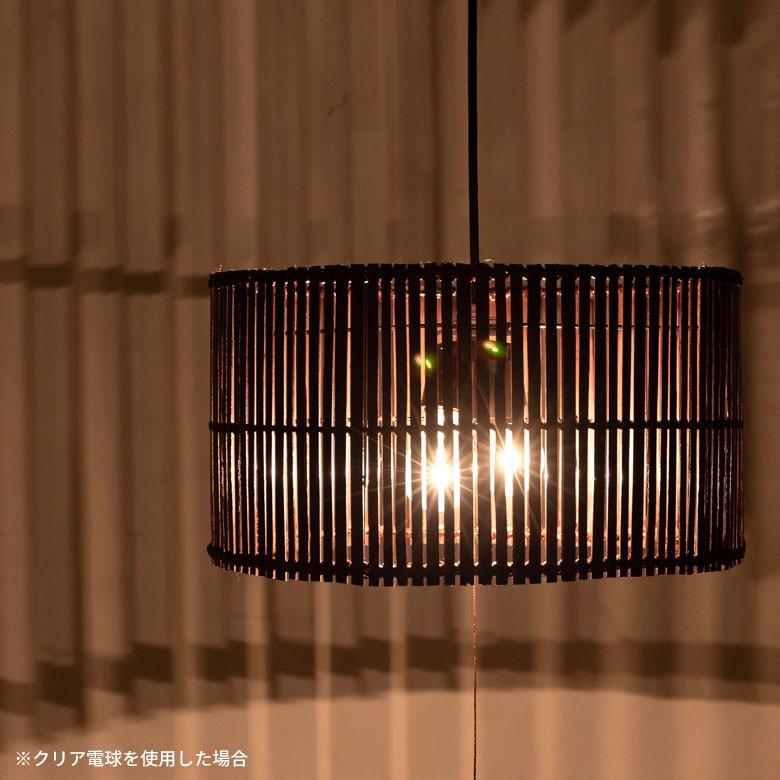ペンダントライト 照明 吊り下げ バンブー製 竹 直径約40cm アジアン バリ雑貨 天井照明 おしゃれ ランプ ラウンドタイプ 13583 | ブランド登録なし | 07